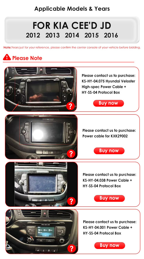 OSSURET Android 14 Autoradio mit CarPlay, Snapdragon 6115 8-Kern Prozessor, 360-Grad-Kamera und GPS für KIA CEED JD 2012-2016, Schwarz - Bild 2