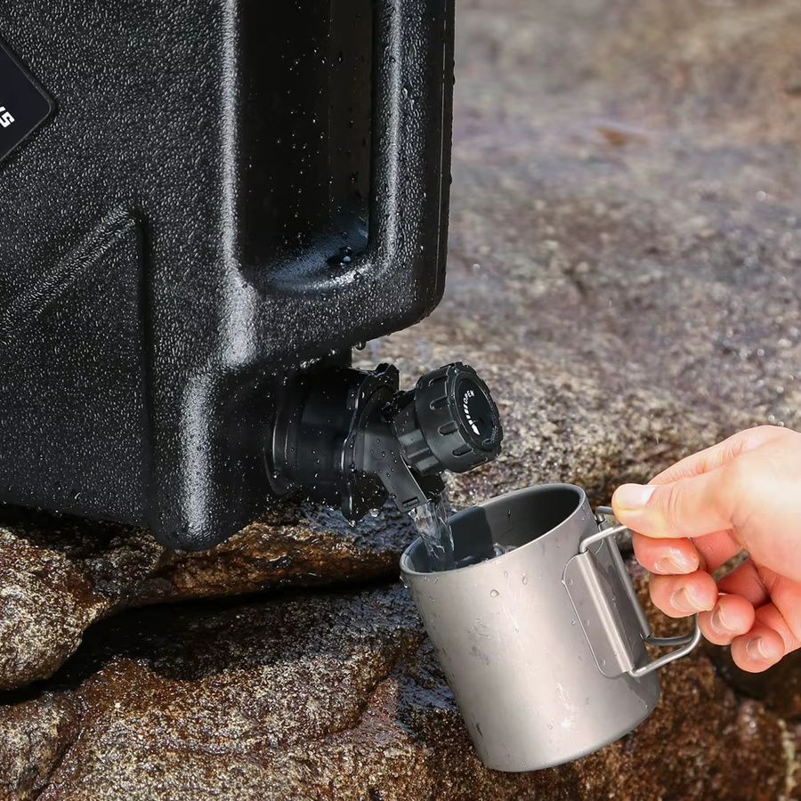 APWIKOGER Wassereimer Abdeckung mit Wasserhahn und auslaufsicherem Wassertank Deckel als Camping Zubehör - Bild 3