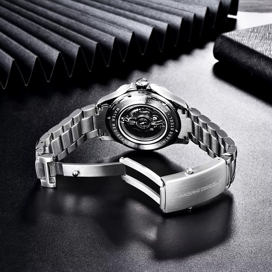 PAGANI DESIGN Armbanduhr, Automatik, Edelstahl, Schwarz, Herren - Bild 6