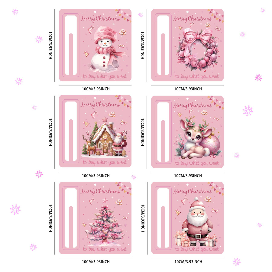 Opjoys Weihnachts-Geldklammern Set in Blau und Pink für Weihnachtsfeiern und Partygeschenke - Bild 2