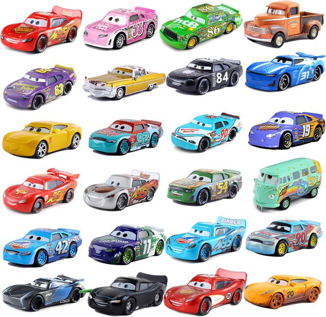 TAKARA TOMY Disney Cars Lightning McQueen Cruz Ramirez Chick Hicks Jackson Storm, Druckguss-Spielzeugauto, 1:55 - Bild 1