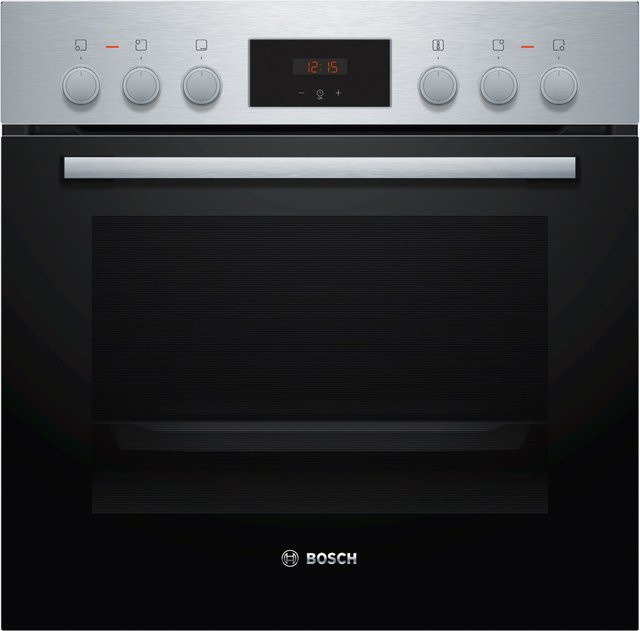 Bosch Serie 2 Einbau-Elektroherd HEF113BS1 in Edelstahl mit 66 l Volumen, Breite: 59,4 cm - Bild 1