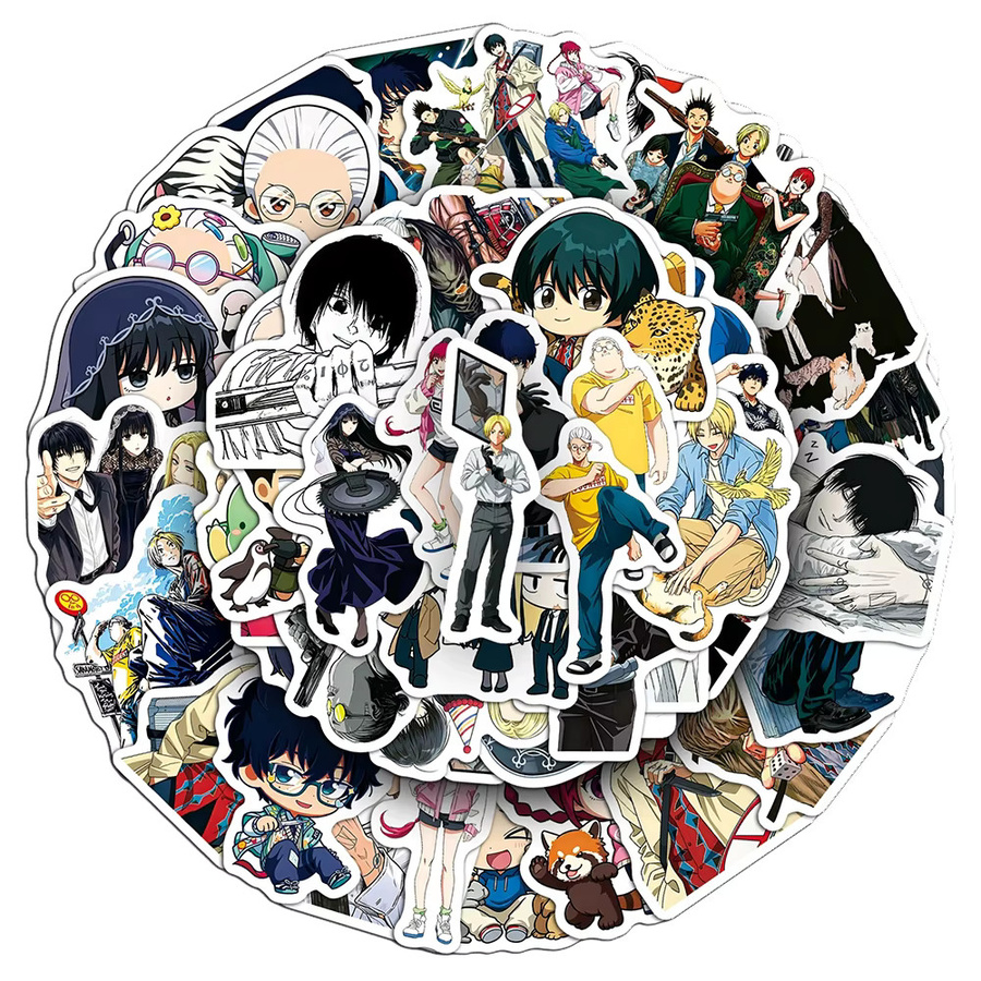 Bandai Sakamoto Days Anime Cartoon Aufkleber Set für Helm Handy Laptop und Gitarre, Multicolor - Bild 2
