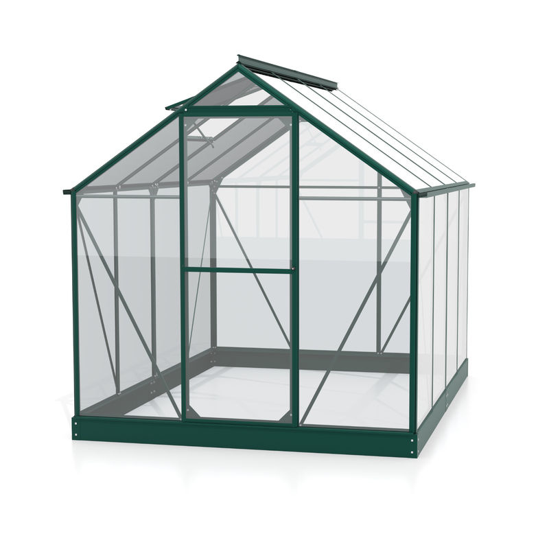 Vitavia Gewächshaus Triton 5000 in Smaragdgrün mit Stahlfundamentrahmen und Einscheiben-Sicherheitsglas, 5,0 m² - Bild 3