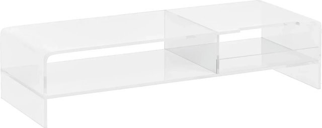 HOMCOM Monitorständer aus Acryl in transparent mit Staufach für bis zu 24 Zoll, B: 50,8 cm, T: 19,0 cm, H: 12,0 cm - Bild 1