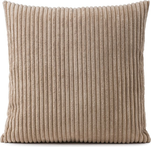 Kissenhülle ANAFI von Gozze in Beige und Braun, quadratisch, gestreift, B/B/H: 50 x 50 x 1 cm - Bild 1