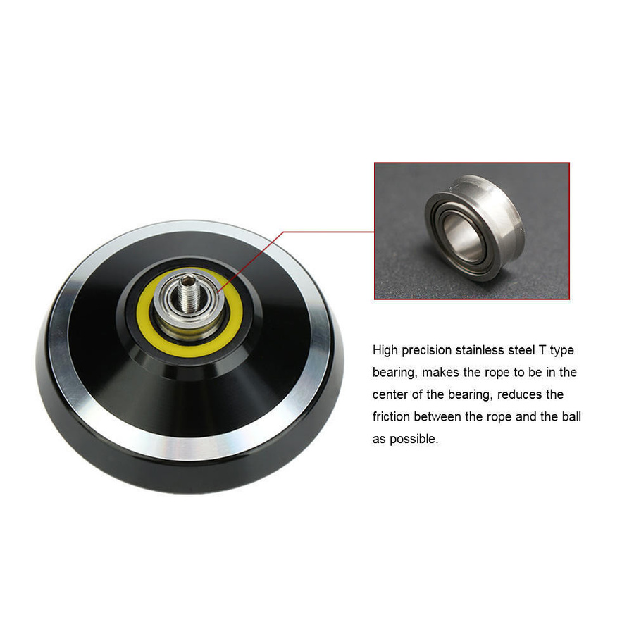 TOMTOP JMS Magic Yoyo M001 Yo-Yo aus Aluminiumlegierung, schwarz - Bild 5