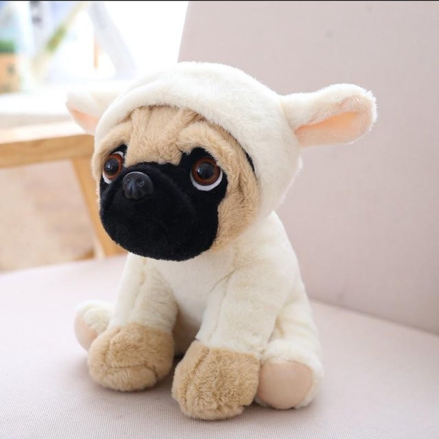 Kidsly Plüschtier Sharpei Mops, Plüsch, Weiß, 20cm - Bild 1