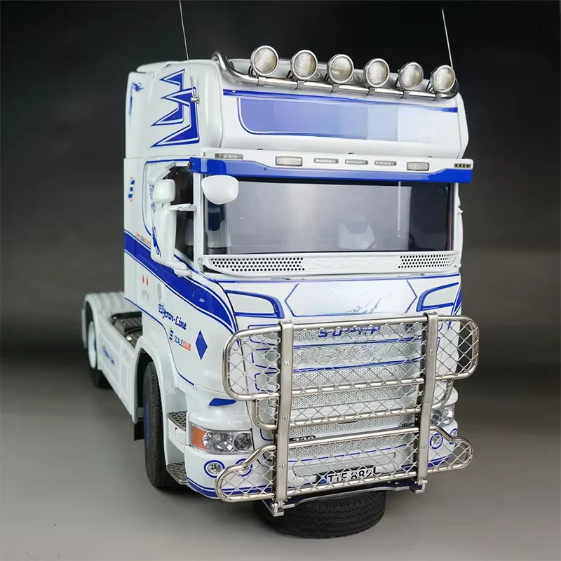 Scaleclub Tamiya 1/14 Anhänger LKW, Antikollisionssäule Beast Bull Bar, Metall, Silber - Bild 2