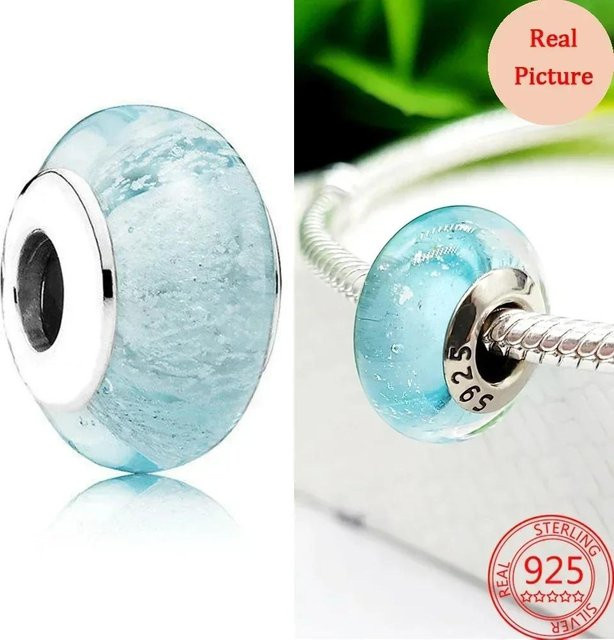 Anhänger Murano Glas, Galaxie Sterne Kleeblatt Herz, Damen - Bild 1