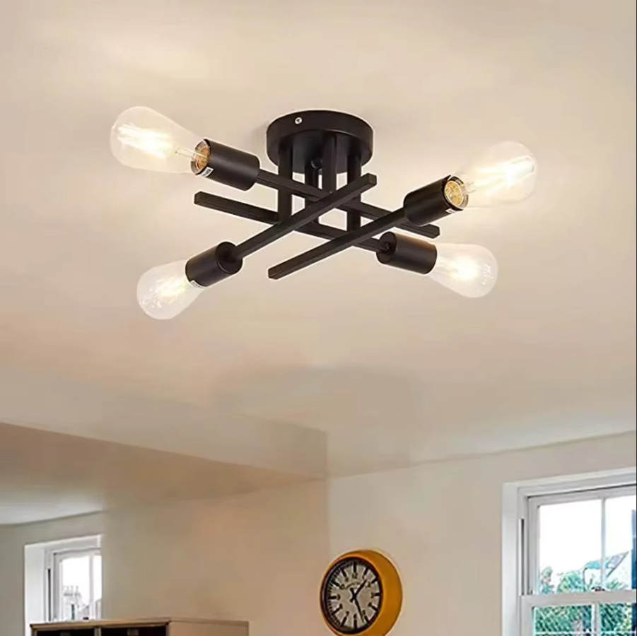 SUNMEIYI Moderne LED-Deckenleuchte aus Aluminium in Schwarz oder Weiß für Wohnzimmer, Schlafzimmer und Arbeitszimmer - Bild 2