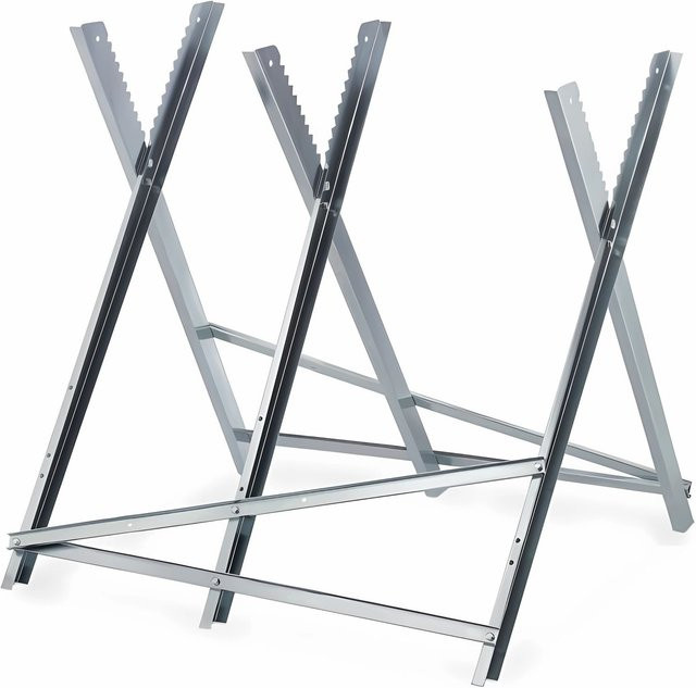 GARMIO Sägebock klappbar, verzinkter Holzsägebock in Silber, Tragkraft 150 kg, B/T/H: 81 x 80 x 80 cm - Bild 1