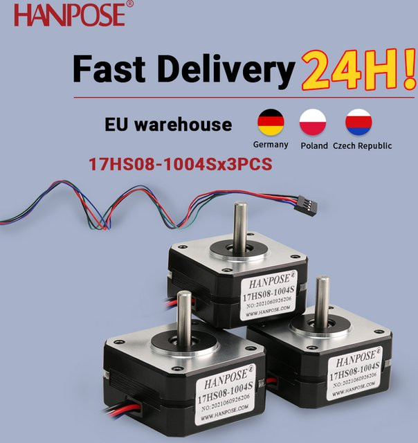 Korting Nema17 17HS08-1004Sx3PC Schrittmotor 1A 16N.cm 42 Schrittmotor 4-Leiter in Schwarz für 3D-Drucker und Monitor-Geräte - Bild 1