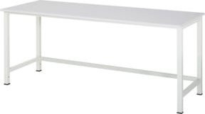 Rau Werktisch 900-1 in Grau und Weiß mit ME-Platte, B/T/H: 200 x 80 x 82,5 cm - Bild 1