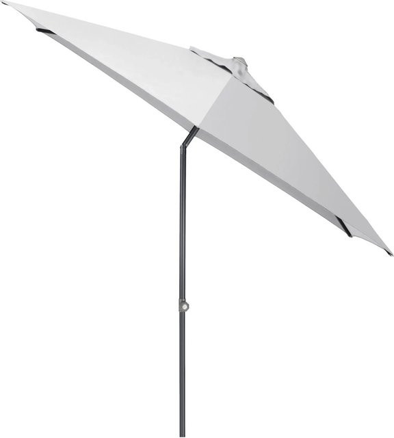 Kettler Marktschirm Easy Push mit UV 50+ Schutz, Durchmesser: 300 cm, Höhe: 250 cm, Farbe: Hellgrau mit anthrazitfarbenem Gestell - Bild 1