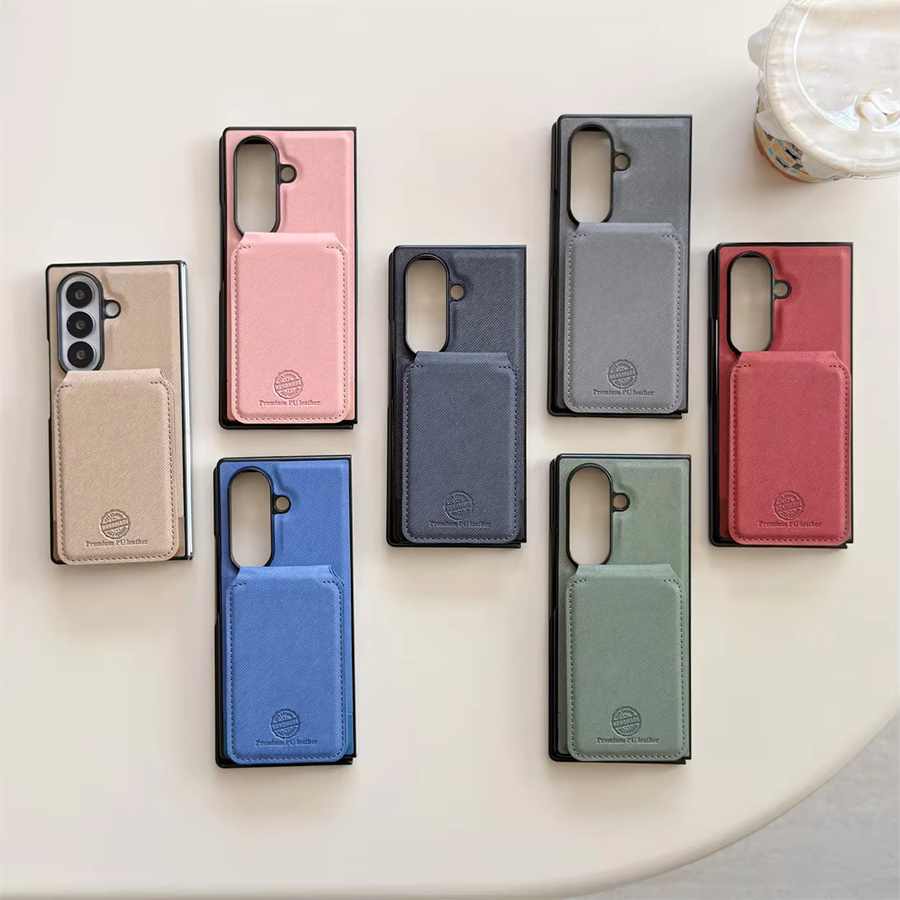 2-in-1 Magnetische Leder-Handyhülle mit Geldbörsenfunktion für Samsung Galaxy Fold 7 6 5 4 3 in Aprikose - Bild 2