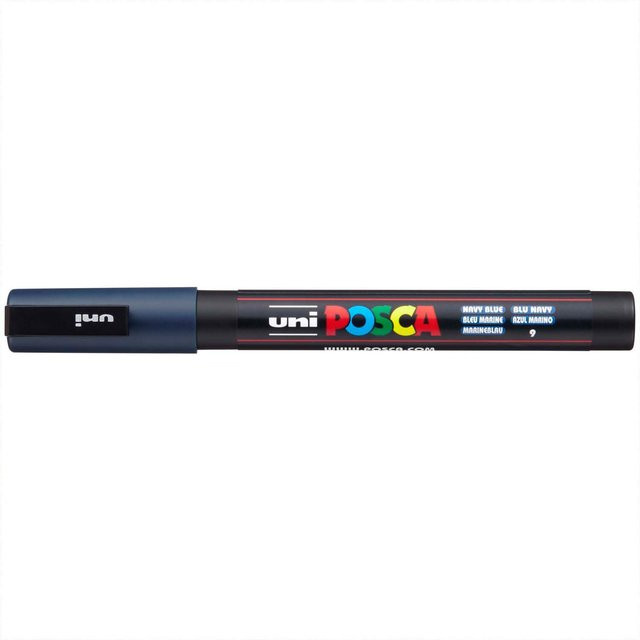 uni POSCA-Marker PC-3M Permanent Marker mit feiner Spitze 0,9-1,3 mm in Marineblau - Bild 1
