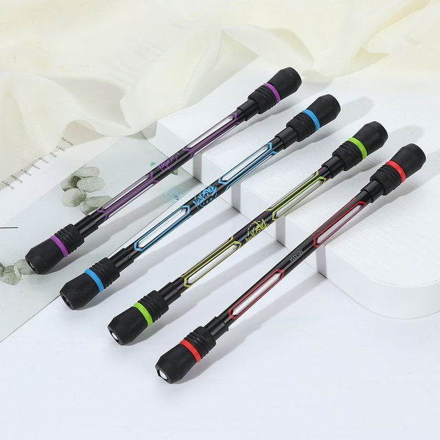 Antistress-Drehstift als Schreibwerkzeug für Schule und Büro in Gelb und Multicolour - Bild 1