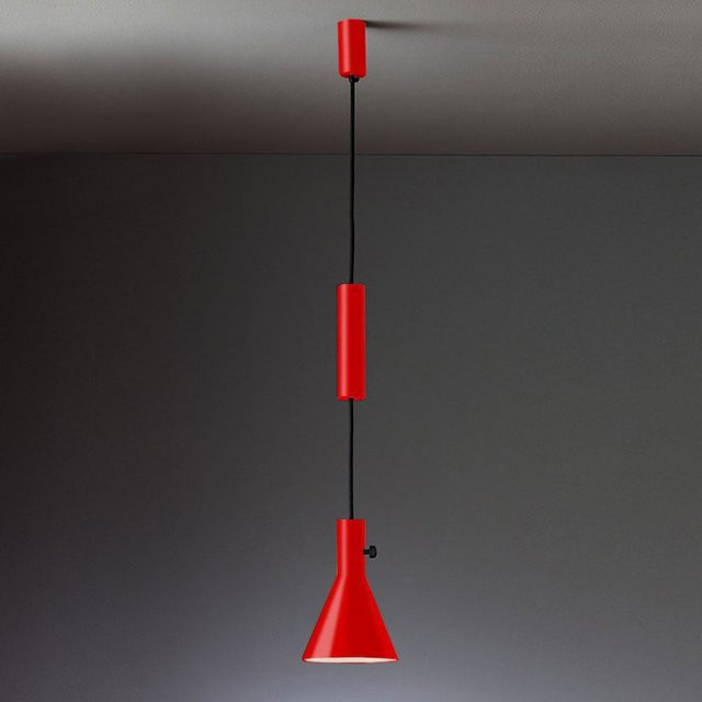 Tecnolumen PL 16 Eleu LED-Pendelleuchte in Rot aus Metall mit warmweißem Licht und Dimmfunktion - Bild 1
