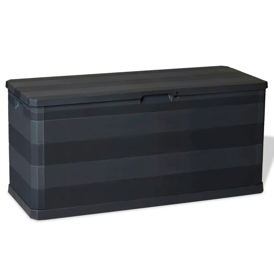 vidaXL Gartenbox aus Kunststoff in Schwarz, B/T/H: 117 x 45 x 56 cm - Bild 2
