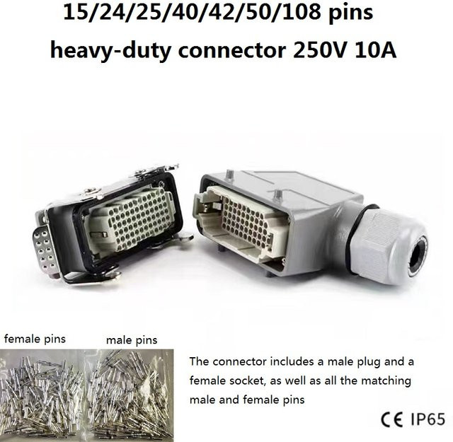 HDC-HDD Hochleistungs-Steckverbinder in Grau für die Luftfahrtindustrie als Stecker und Buchse mit 15 bis 108 Polen - Bild 1