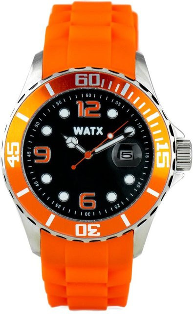 WATXANDCO Armbanduhr, Quarz, Edelstahl, Schwarz, Herren, 42 mm - Bild 1