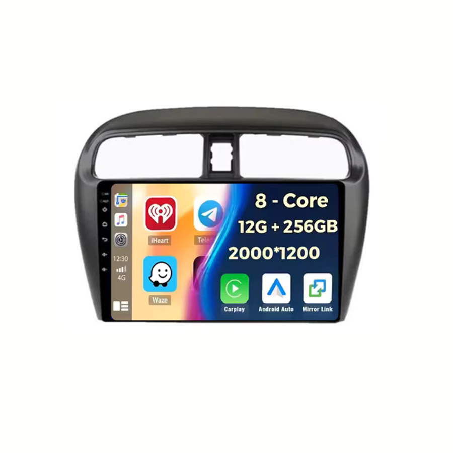 TIEYEZ Android 15 Multimedia Autoradio mit Navigation für Mitsubishi Mirage Attrage und Space Star 2012-2019 in Schwarz - Bild 6