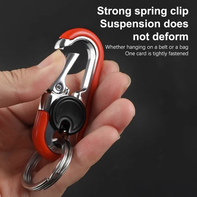Schlüsselbund Haken, Karabiner, Doppelring, Bierflaschenöffner, Herren - Bild 1