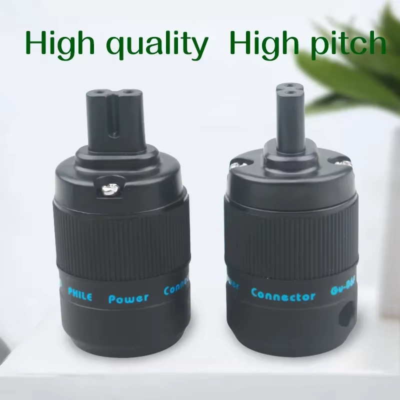 Axinite HiFi-Audio-Adapter mit C7-Buchse und IEC-Stecker aus rhodiniertem Kupfer in Schwarz und Gold - Bild 5