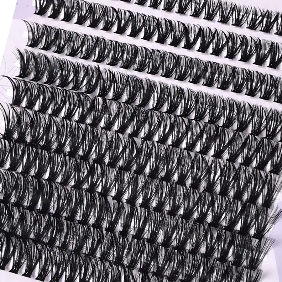 JIEFUXIN Wimperncluster-Set Wispy Volume Lashes 8–16 mm D Curl, 200 Stück - Bild 4