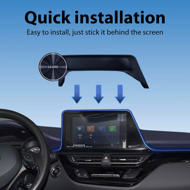 Magnetische Smartphone Halterung für Toyota CHR 2018-2022 mit einstellbarem Winkel für Center Konsole und Navigationsbildschirm in Schwarz - Bild 2