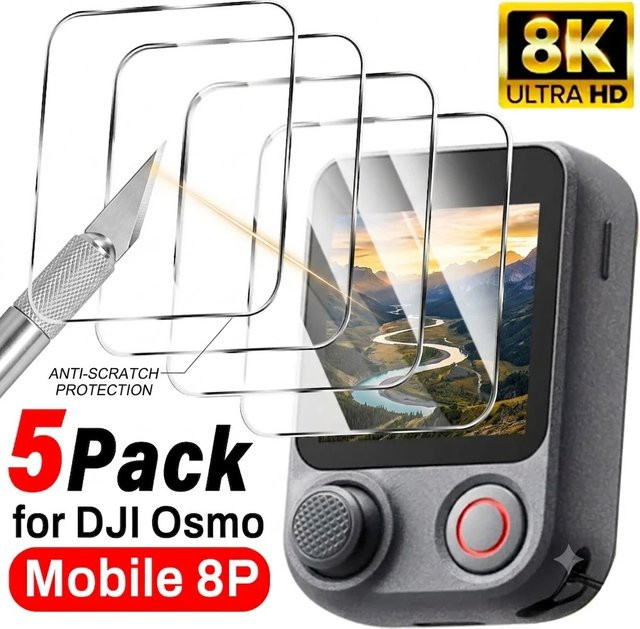 DJI Osmo Mobile 8P FrameTap Fernbedienung Displayschutzfolie aus 9H gehärtetem Glas, transparent - Bild 1