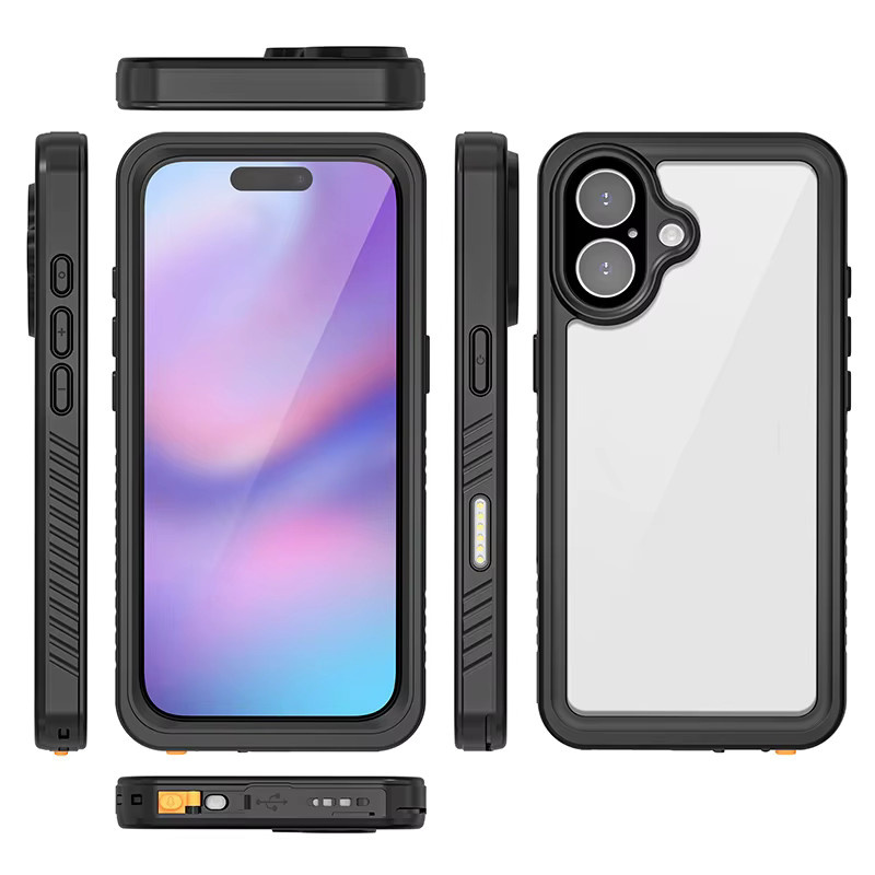 Shellbox wasserdichte Handyhülle mit IP68-Zertifizierung für iPhone 17 Pro Max, 17 AIR, 16, 15, 14, 13 in Schwarz - Bild 6