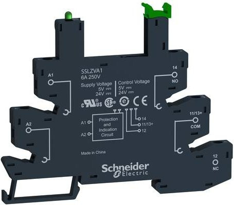 Schneider Electric SSLZVA1 Relaissockel, 10 Stück, Schwarz - Bild 1