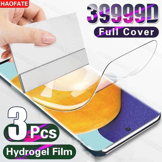 3 Stück transparente Hydrogelfolie Displayschutzfolie für Samsung Galaxy A9 A8 A7 A6 2018 und Galaxy J8 J6 J4 Plus 2018 - Bild 1