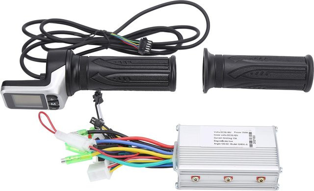 Fishine Elektroroller Controller und LCD-Drehgasgriff-Set 124DX, 350W, 36V/48V, Schwarz - Bild 1