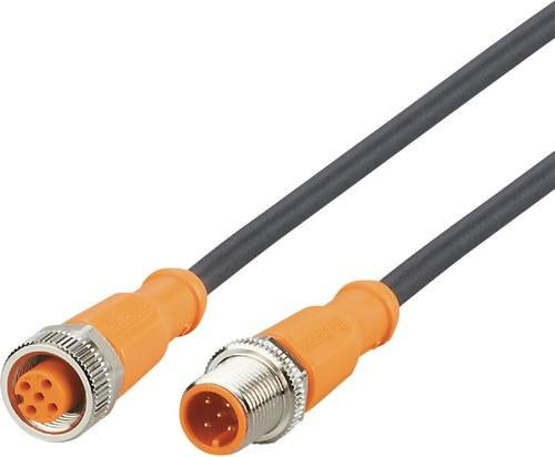 ifm electronic EVC057 Verbindungsleitung mit 5 Polen, Buchse gerade, orange, Länge: 1 m - Bild 1