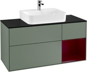 V&B Waschtischunterschrank Finion Wandbeleuchtung in Lackoptik, Breite: 120 cm, Höhe: 50,1 cm, Tiefe: 50,1 cm - Bild 1
