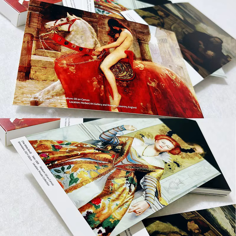 30-teiliges Postkarten-Set mit Ölgemälden von John Maler Collier in Multicolor - Bild 3