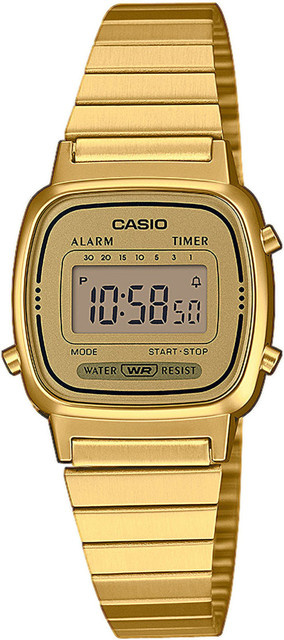 CASIO Digitaluhr, Quarz, Gold, Edelstahl, 24 mm, Damen - Bild 1