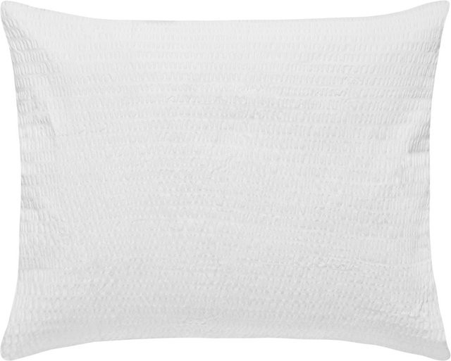 Kissenbezug ERWIN M. Mallorca aus Baumwolle Seersucker mit Hotelverschluss, Weiß, B: 65 cm, L: 100 cm - Bild 1