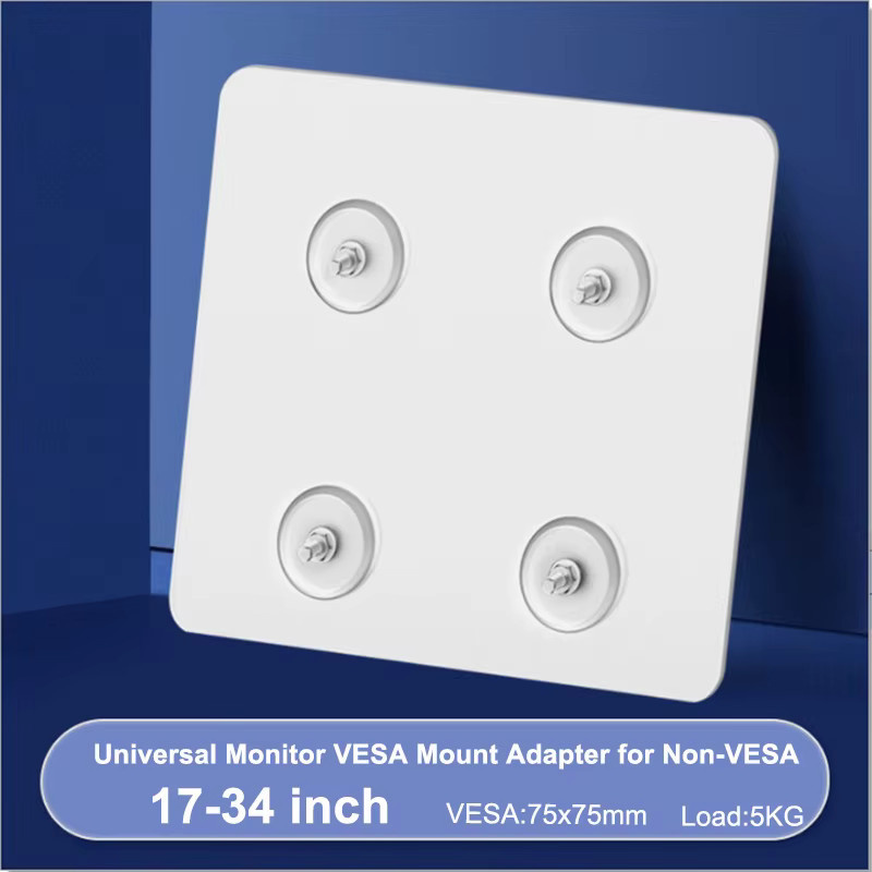 BEISHI VESA-Halterungsadapter-Kit Universelle Nicht-VESA-Montagehalterung für 75 VESA und 100 VESA Monitorarme in Weiß - Bild 2