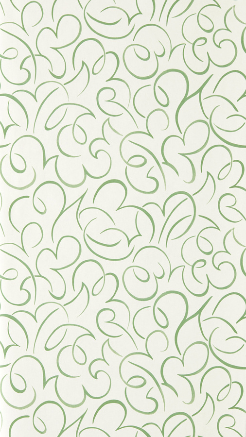 Scion Tapete Flo Swirl in Pine Green mit floralem Art Nouveau Design und abstrakten Mustern aus Vlies - Bild 1