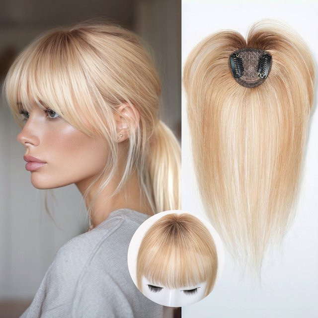 HAIRCUBE Echthaarverlängerung Ombre, 10 Zoll, blond braun, Damen - Bild 1