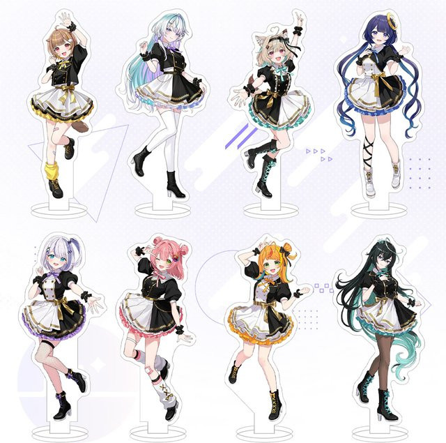 Million Production Amayo Liz Nemukumo Tsukuri Nijipuka Nuhu Yuragi Yura Otonose Raco Komawari Koma Acryl-Ständer Spielzeug-Schlüsselanhänger - Bild 1