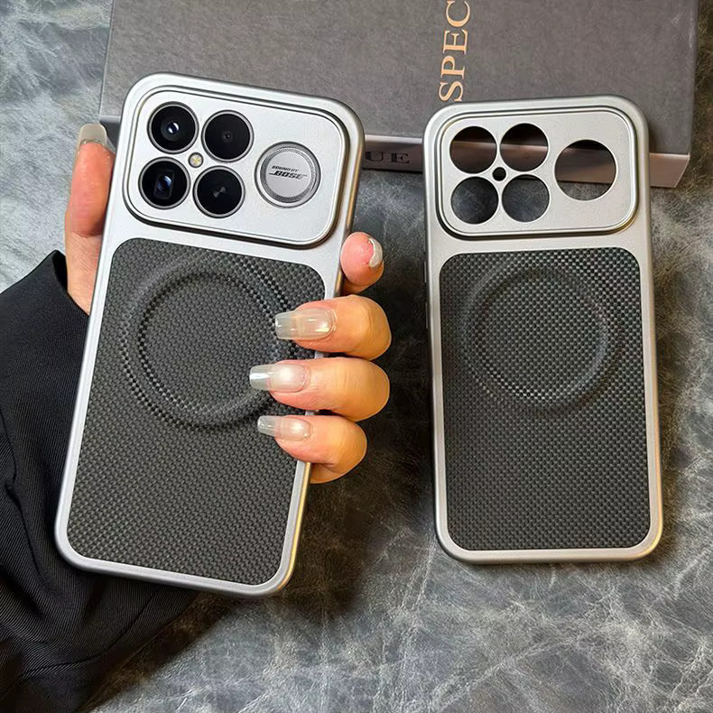 Xiaomi POCO F8 Pro Ultra Magnetische Plain Leder Schutzhülle in Schwarz - Bild 1