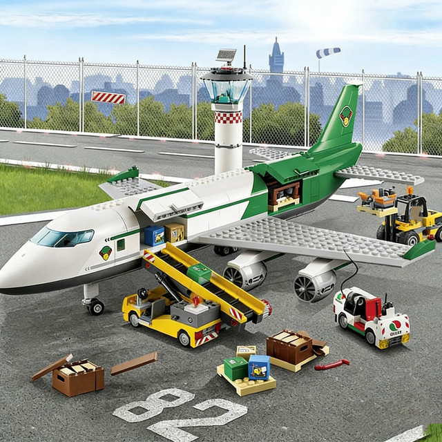 Fracht Terminal Flugzeug, Bausteine, Modell, Fahrzeuge - Bild 1