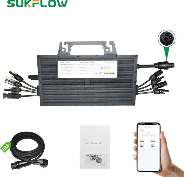 SUKFLOW NBQ2250 Mikro-Wechselrichter mit integriertem WLAN in Schwarz für dein Balkon-Kraftwerk - Bild 1