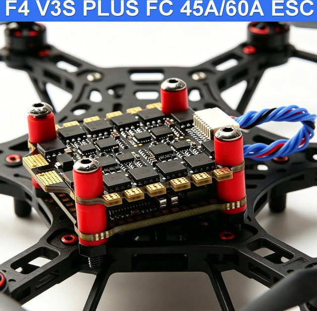 YSIDO F4 V3S Plus Flugcontroller und BLS 45A/60A 4-in-1 ESC Stack in Schwarz für RC FPV Racing Drohnen und Quadcopter, unterstützt BetaFlight und INAV - Bild 1