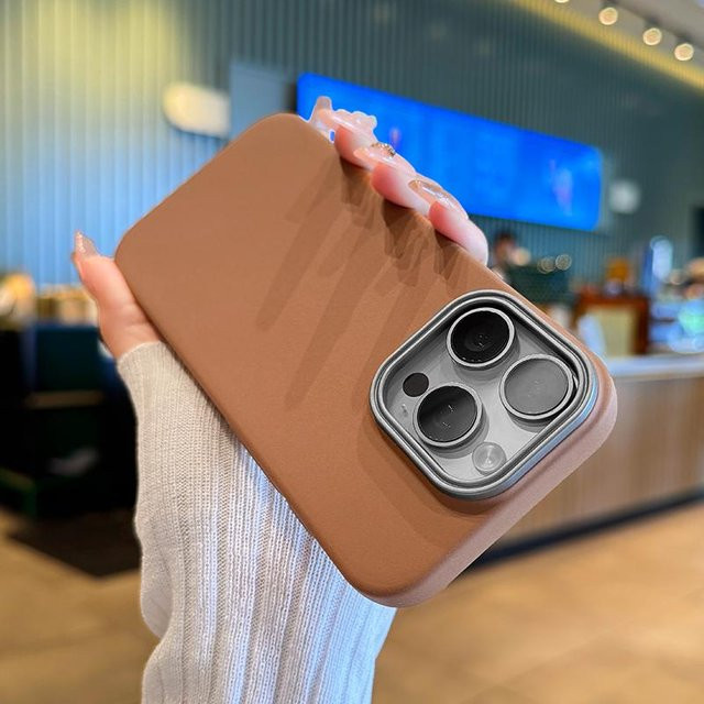 Yiran Silikon Schutzhülle in Sandstein-Optik für iPhone 16 16E 15 14 13 12 11 Pro Max Plus – Matte Stoßfeste Hülle in Beige oder Braun - Bild 1